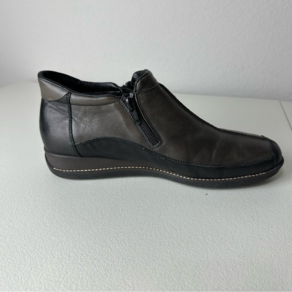 Rieker Gray Black Daphne Sherpa Wool Lined Ankle Booties Size 40 - Picture 4 of 8